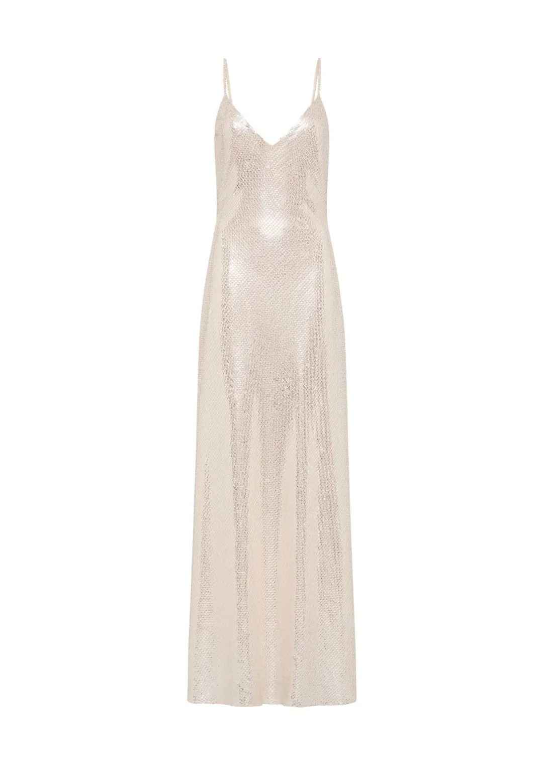 Manning Cartell High Voltage Slip Maxi Dress Silver Size AU 6 for rent on The Volte - main image