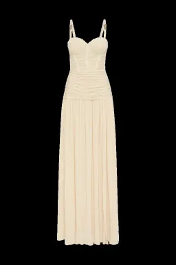 Manning Cartell Double Time Pleat Maxi Dress Nougat Size AU 6 for rent on The Volte - image 4