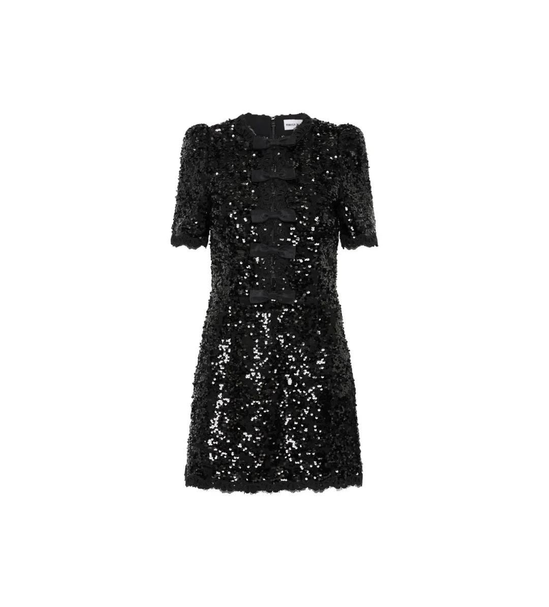 Rebecca Vallance Diana Bow Mini Dress Black Size 8 for rent on The Volte - main image