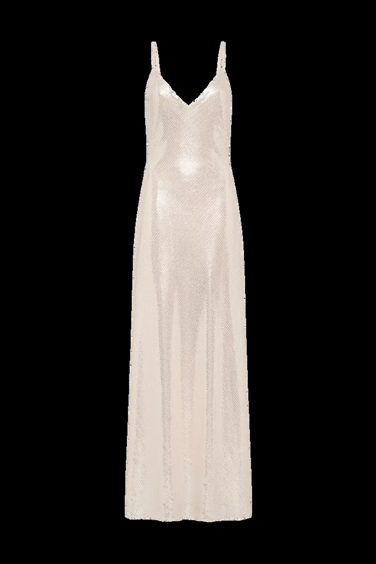 Manning Cartell High Voltage Slip Maxi Dress Nude Silver Size 6 - Image 5