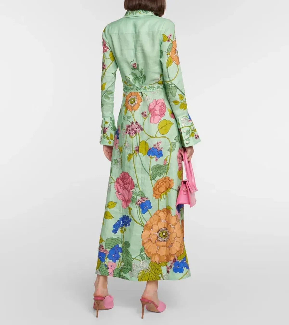 Alemais Olivia Shirt Maxi Dress Floral Size 6 - Image 2