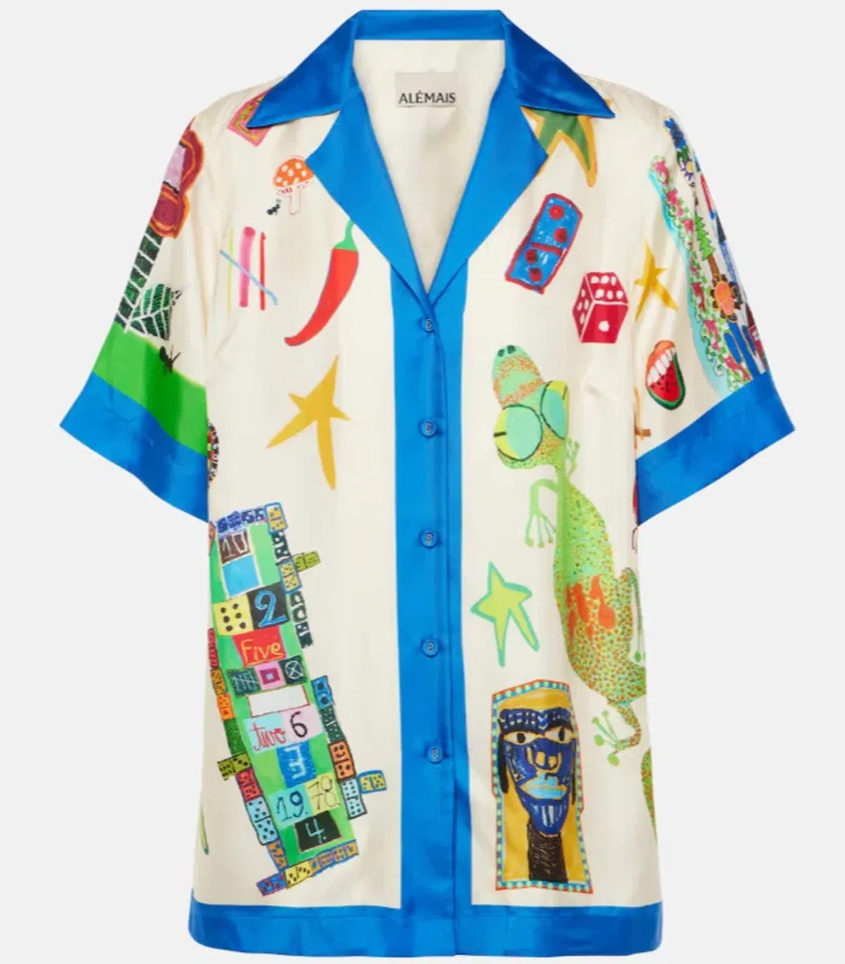 Alemais Rollers Silk Twill Shirt and Pants Multi Size AU 8 - Image 4