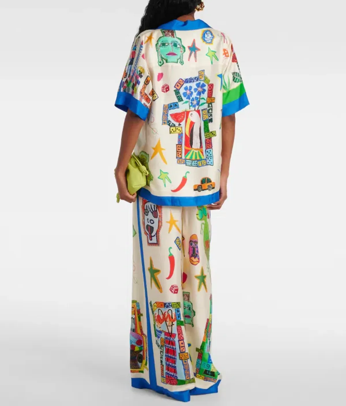 Alemais Rollers Silk Twill Shirt and Pants Multi Size AU 8 - Image 2