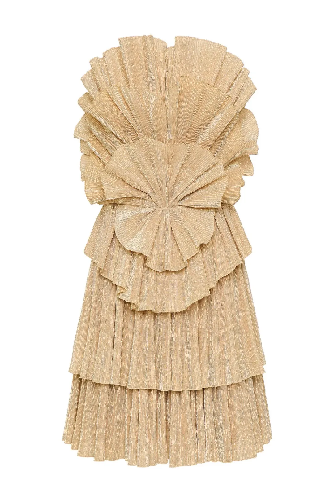 Aje Kyra Mini Dress Gold Size 16 for rent on The Volte - main image