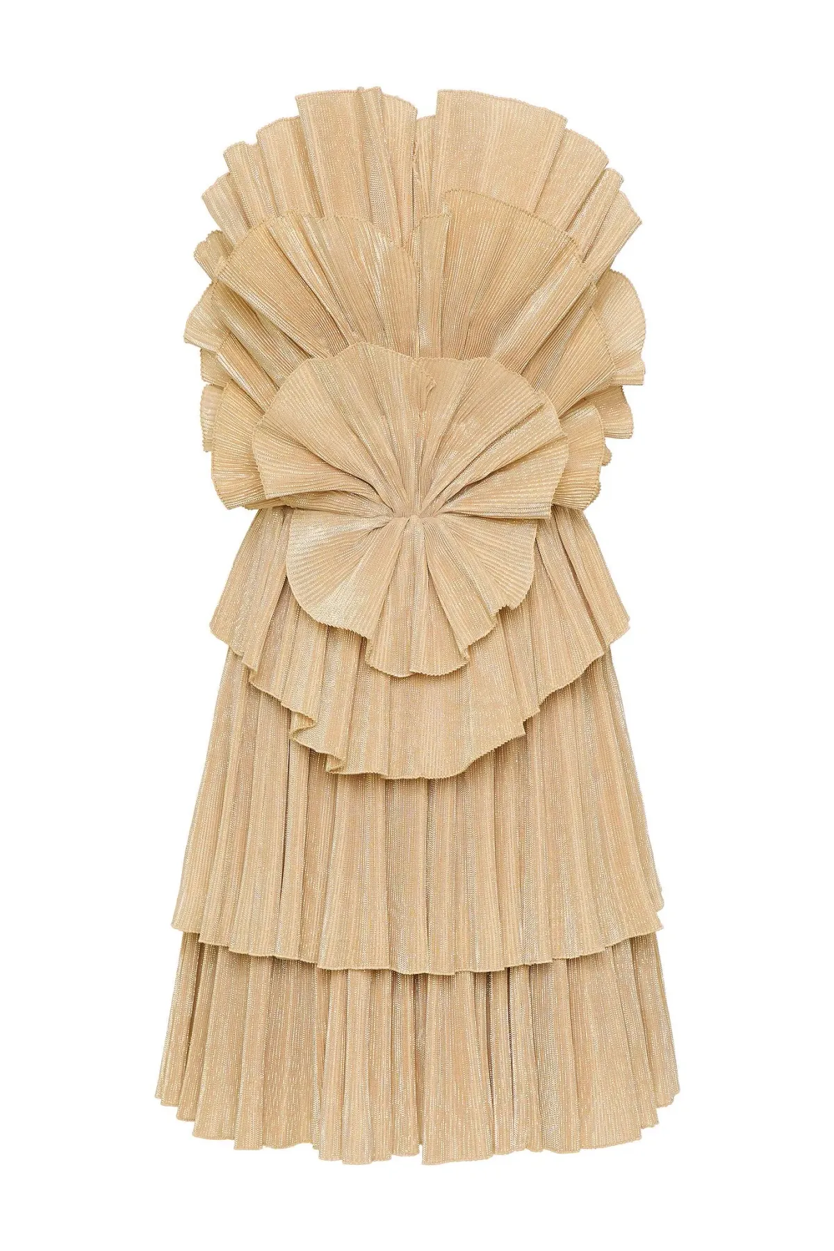 Aje Kyra Mini Dress Gold Size 16 - Image 4