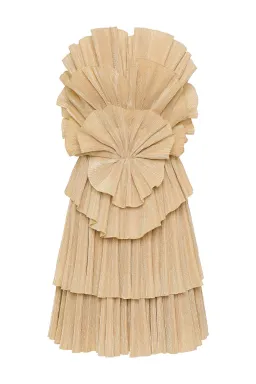 Aje Kyra Mini Dress Gold Size 16 for rent on The Volte - image 4