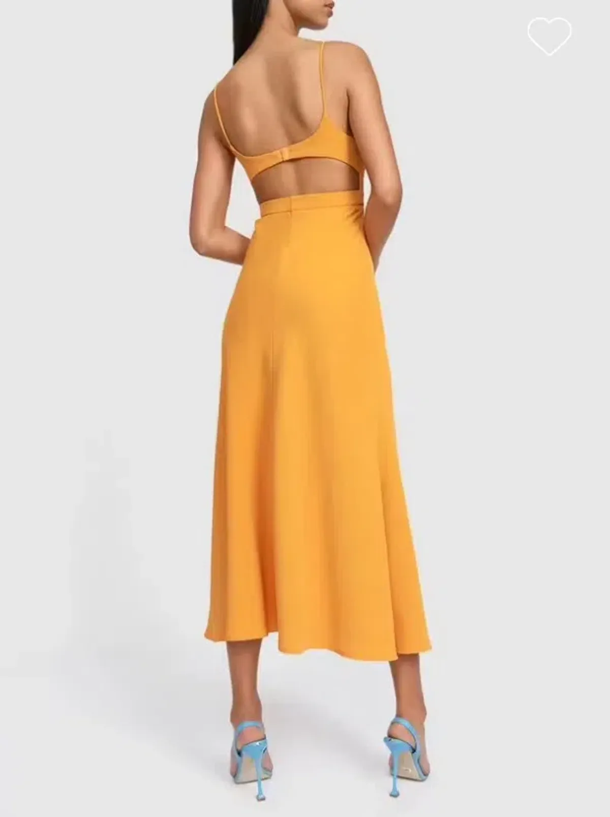 By Johnny Callia Wire Midi Dress Apricot Orange Size 12 - Image 2