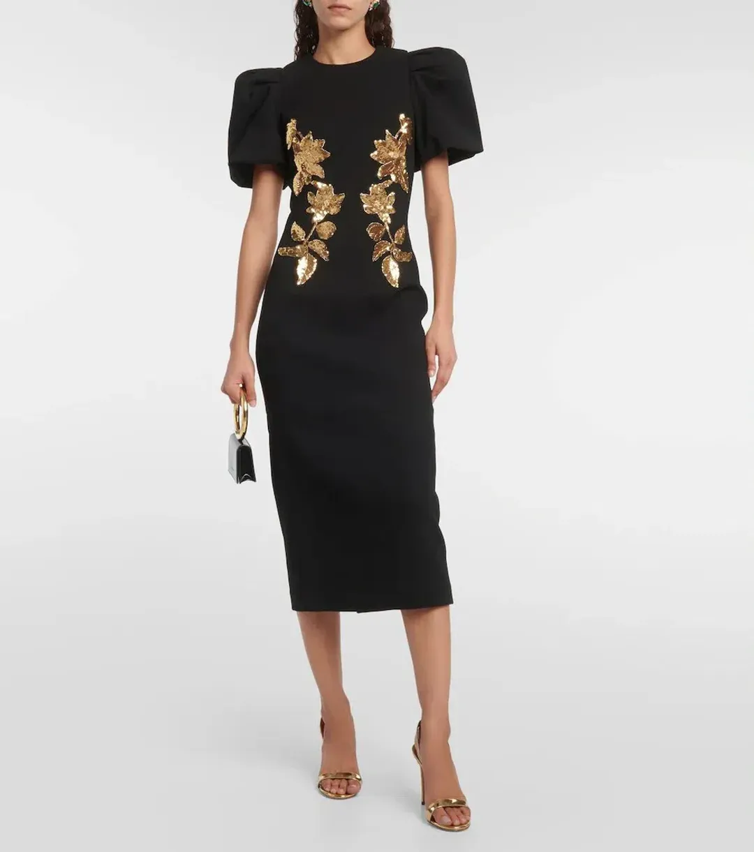 Rebecca Vallance Versailles Sequin Embellished Midi Dress Size 6 for rent on The Volte - main image