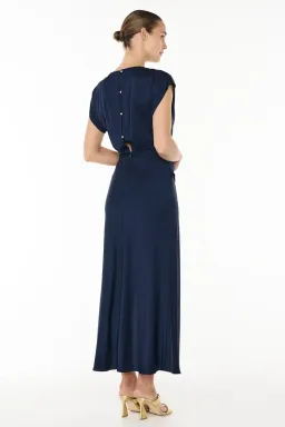 Manning Cartell Fluid Notion Drape Dress Navy Size 10 for rent on The Volte - image 2