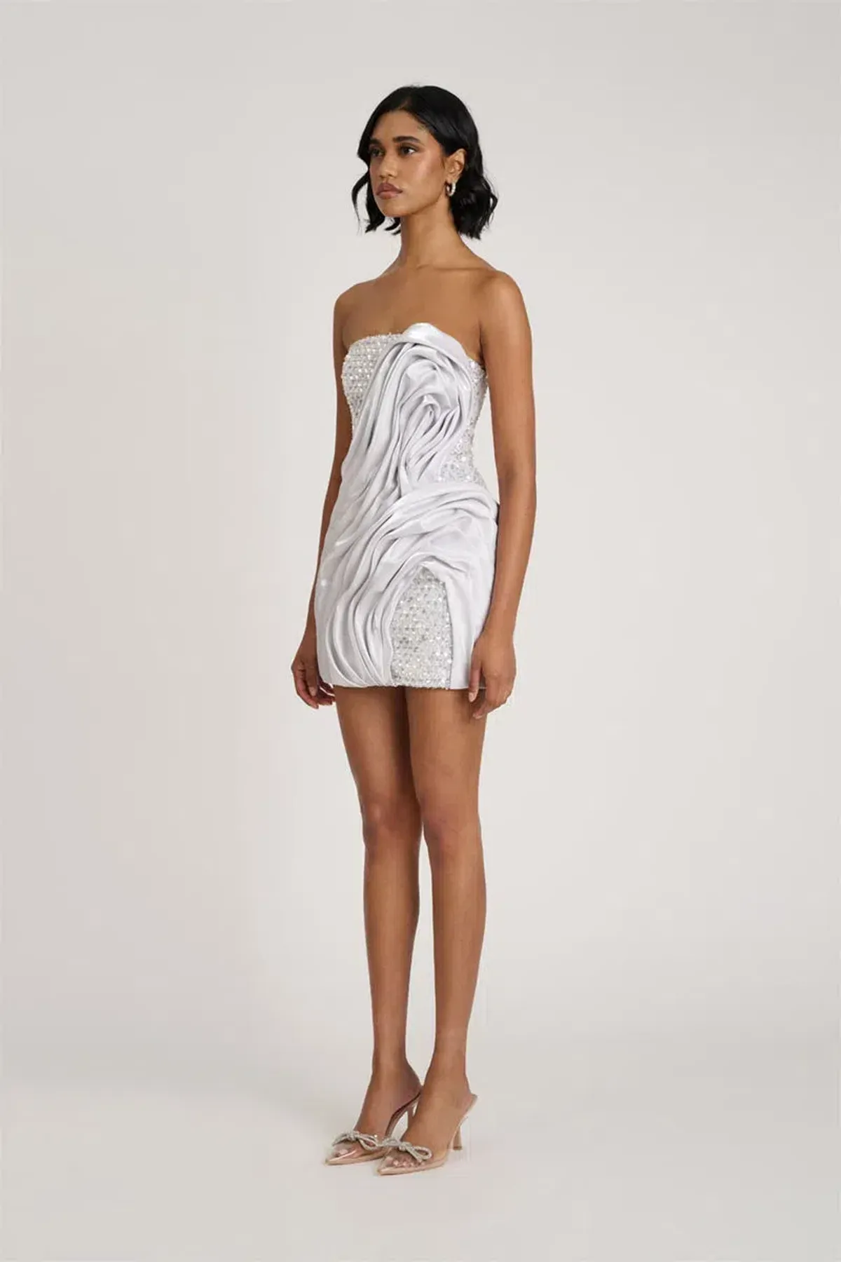 Eliya The Label Naya Mini Dress Silver Size XS / AU 6 - Image 4