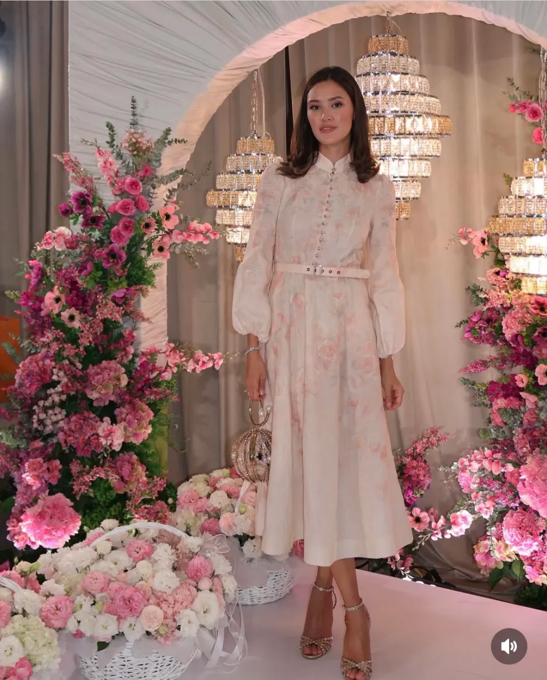 Zimmermann Crush Buttoned Midi Dress Size 4/AU16 for rent on The Volte - main image