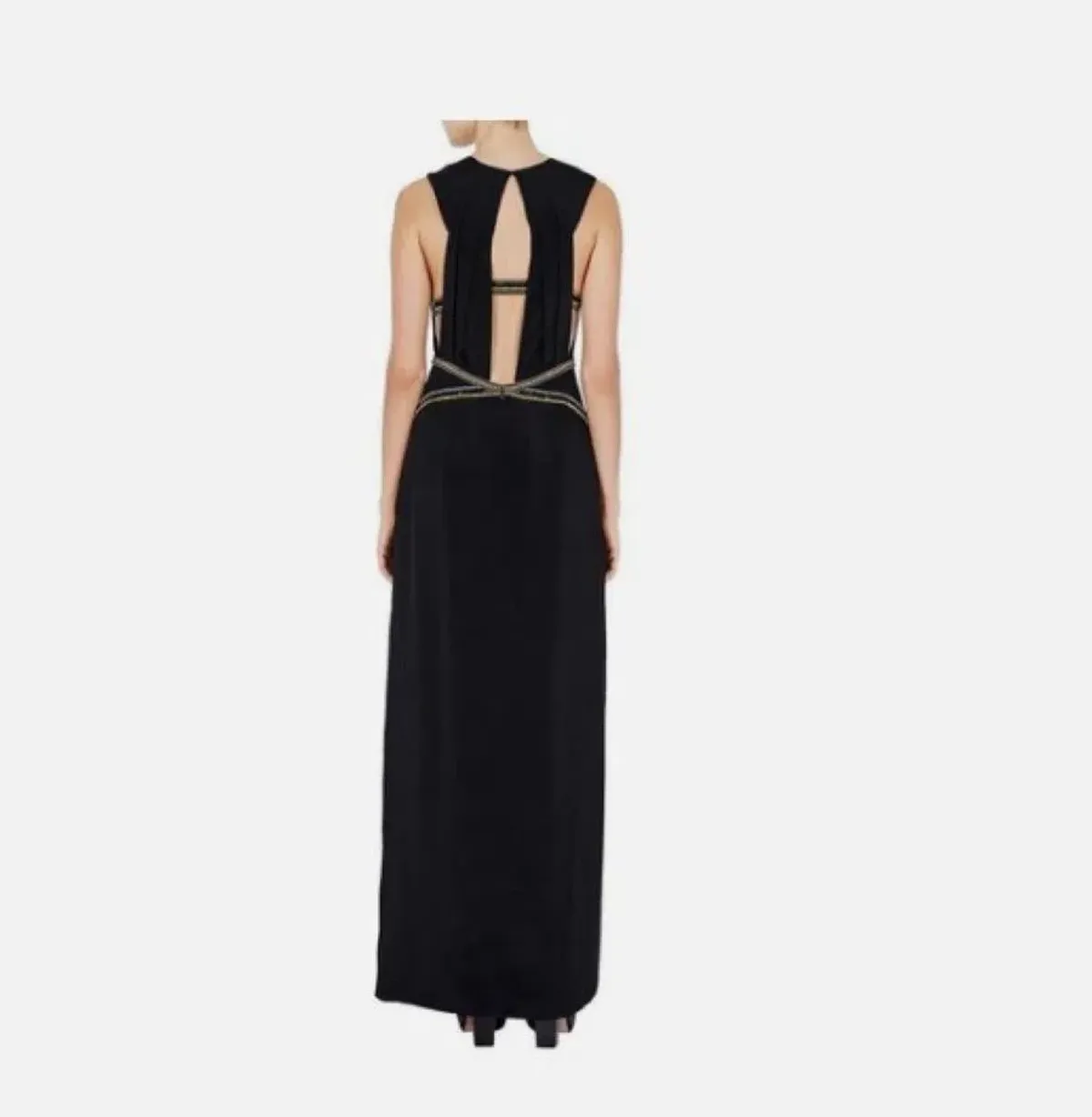 Sass & Bide Dimanche Black Maxi Dress With Matching Bralette Size AU 14 - Image 2