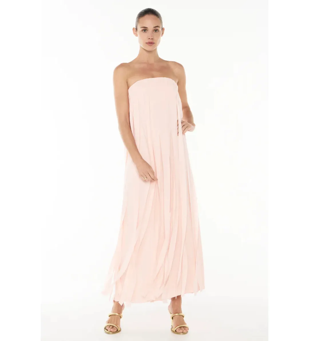 Manning Cartell Boundless Strapless Midi Dress Blush Size 10 for rent on The Volte - main image