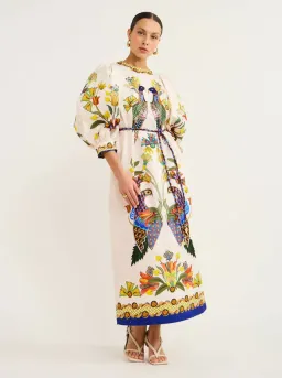 Alemais Effie Puff Sleeved Dress Print Size 12 for rent on The Volte - image 1