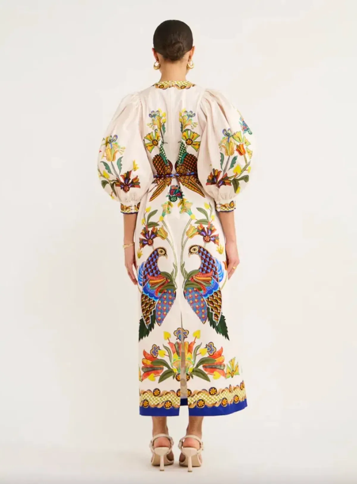 Alemais Effie Puff Sleeved Dress Print Size 12 - Image 4