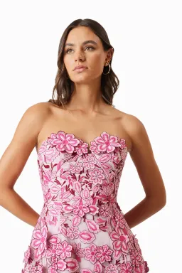 Elliatt Roseate 3D Floral Mini Dress in Pink 12 for rent on The Volte - image 6