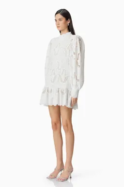 Elliatt Eliza Long Sleeve Mini Dress White Size 14 for rent on The Volte - image 5