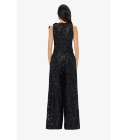 Leo Lin Anna-May Onyx Sequin Pants & Vest Set Onyx Size 10 for rent on The Volte - image 5
