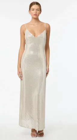 Manning Cartell High Voltage Slip Dress Nude Silver Size 4 for rent on The Volte - image 1