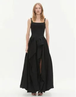 Aje Alani Asymmetrical Bubble Hem Gown Black Size 8 for rent on The Volte - image 5