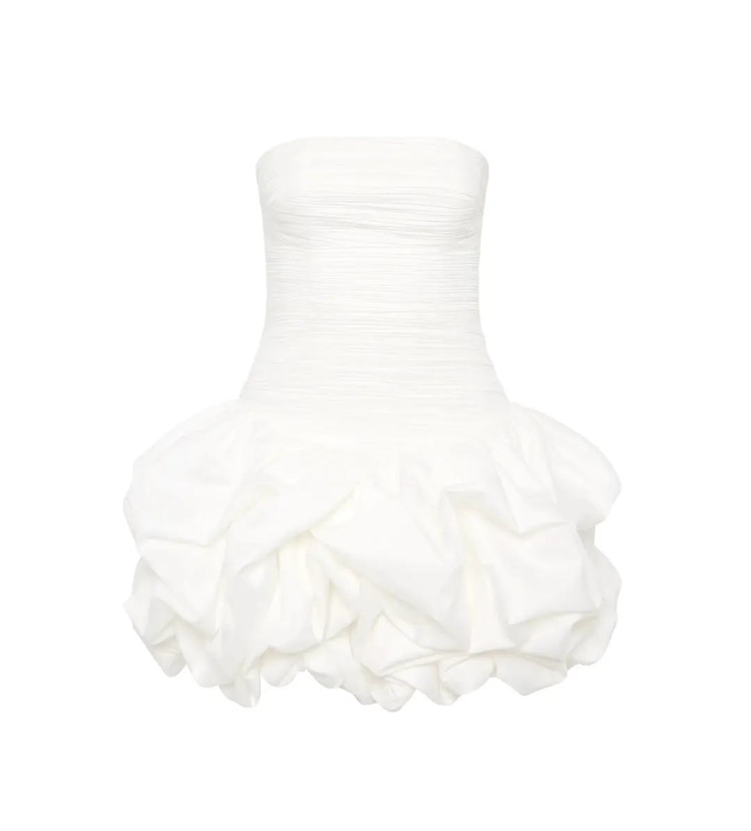 Aje Violette Bubble Hem Mini Dress Ivory Size 10 for rent on The Volte - main image