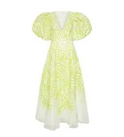 Aje Botanical Applique Midi Dress Print Size 8 for rent on The Volte - image 4