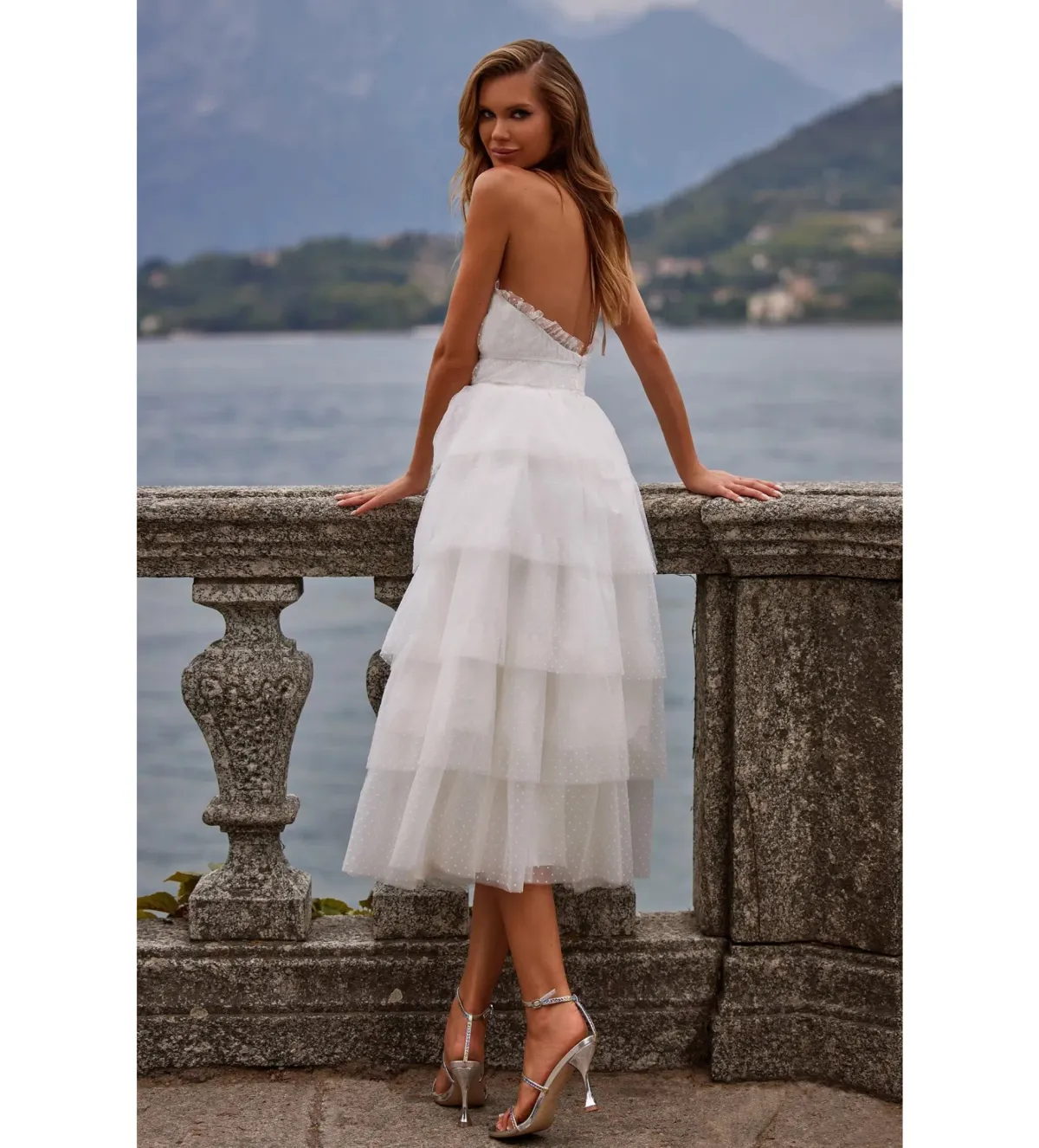 Alamour Barbara Midi Dress White Size L AU 12 - Image 6