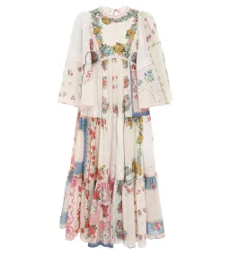 Zimmermann Clover Patched Midi Dress Multi Floral Size 1 AU 10 for rent on The Volte - image 7