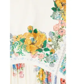 Zimmermann Clover Patched Midi Dress Multi Floral Size 1 AU 10 for rent on The Volte - image 6