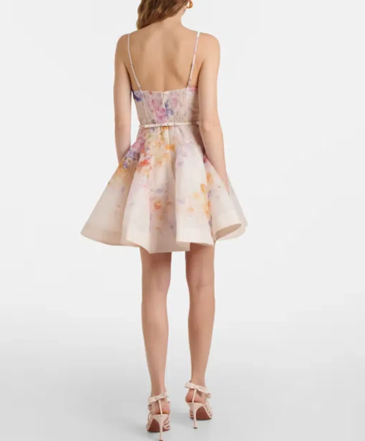 Zimmermann The Crush Twist Front Mini Dress in Multi Floral Size 1/Au 10 - Image 5