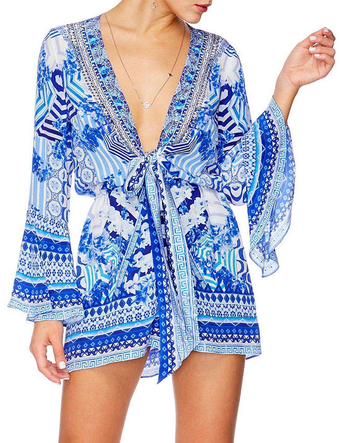 Camilla Throwing Shade Front Tie Playsuit size 8 for rent on The Volte - main image