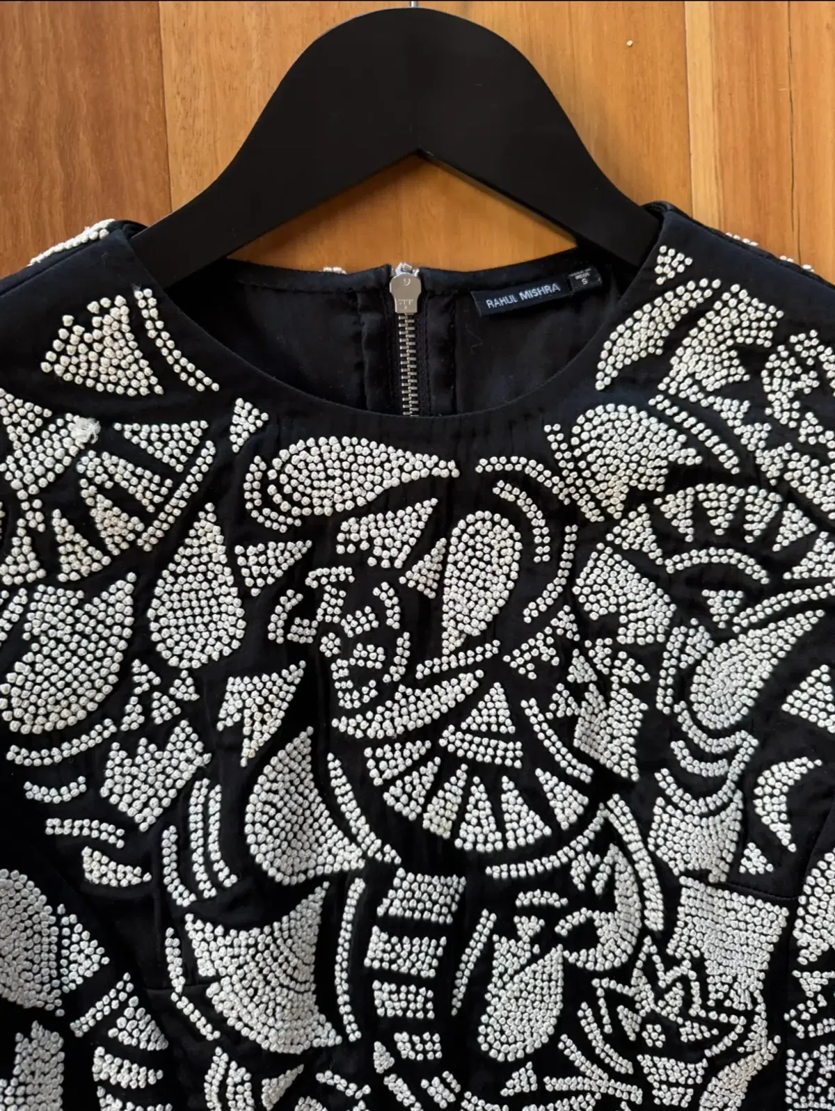 Rahul Mishra Wool and Silk Hand-Knotted Top Print Size S AU 8 - Image 3