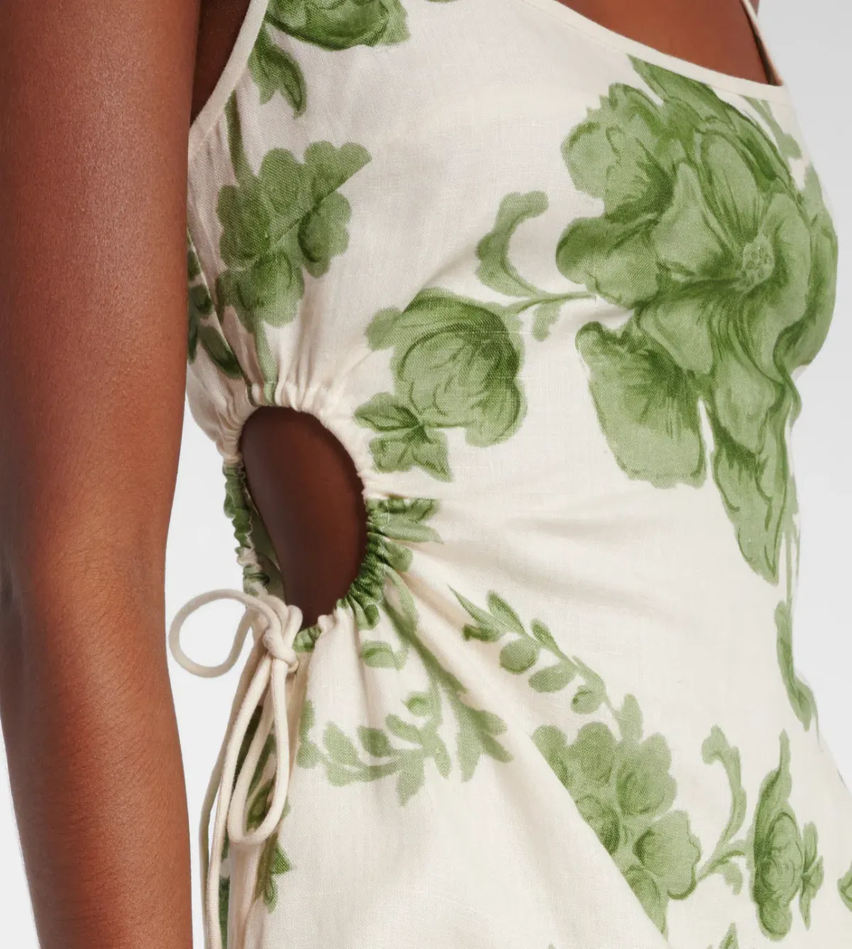 Sir The Label Gardella Cut Out Mini Dress Green Print Size 1 / AU 8 - Image 7