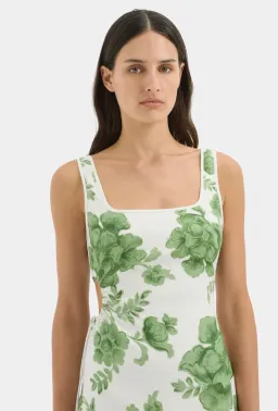 Sir The Label Gardella Cut Out Mini Dress Green Print Size 1 / AU 8 for rent on The Volte - image 5