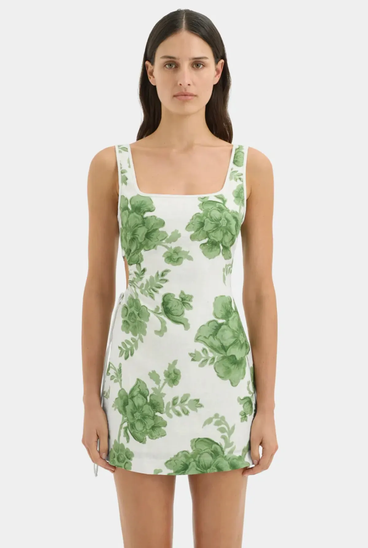 Sir The Label Gardella Cut Out Mini Dress Green Print Size 1 / AU 8 - Image 4