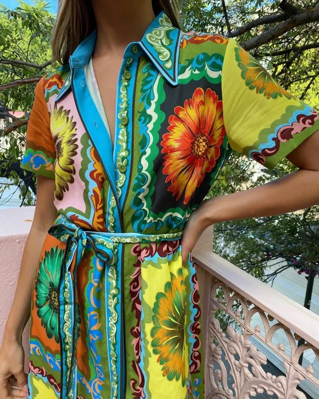 Alemais Disco Daisy Shirt Dress Size AU 14 for rent on The Volte - main image