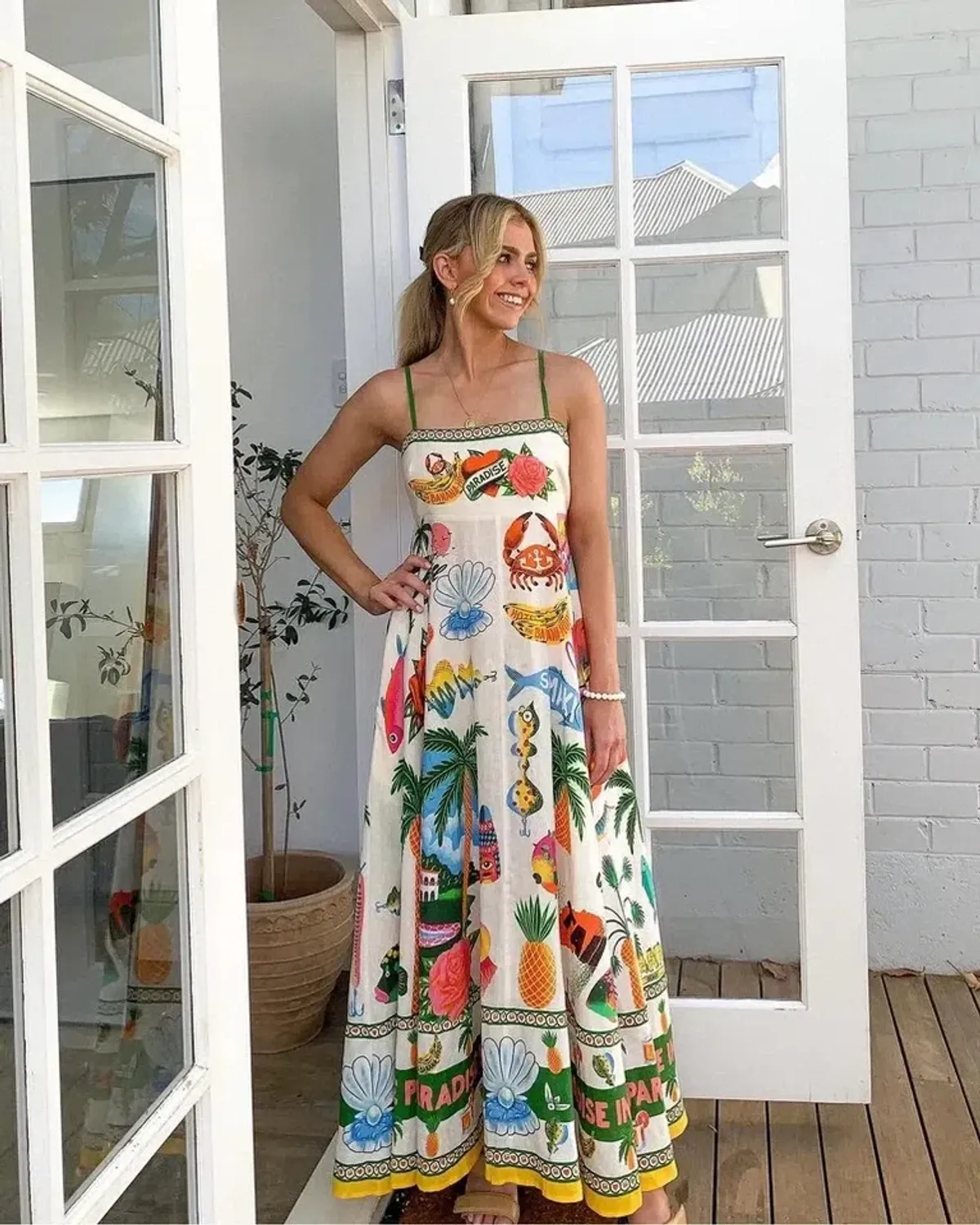 Alemais Paradiso Midi Sundress Multi Size AU 12 - Image 5