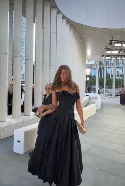 Aje Ivy Bubble Hem Midi Gown Black Size 12 for rent on The Volte - image 6