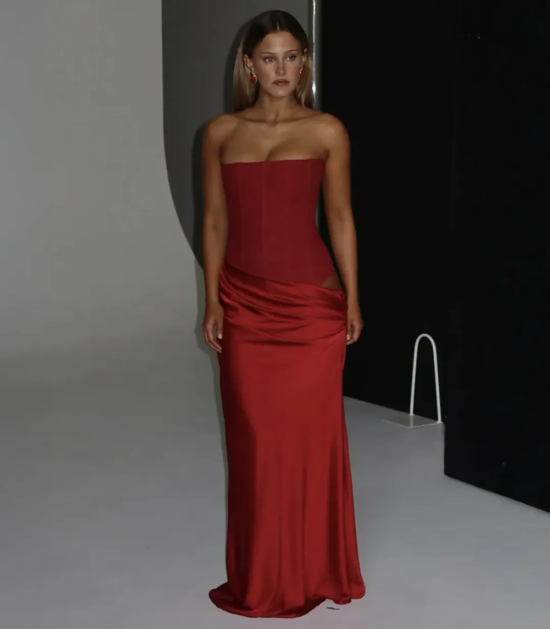 HNTR The Label Huxley Gown Wine Size M/AU 10 for rent on The Volte - main image