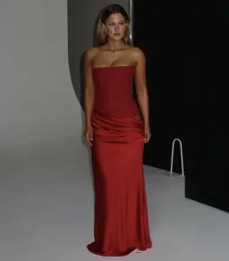 HNTR The Label Huxley Gown Wine Size M/AU 10 for rent on The Volte - image 1