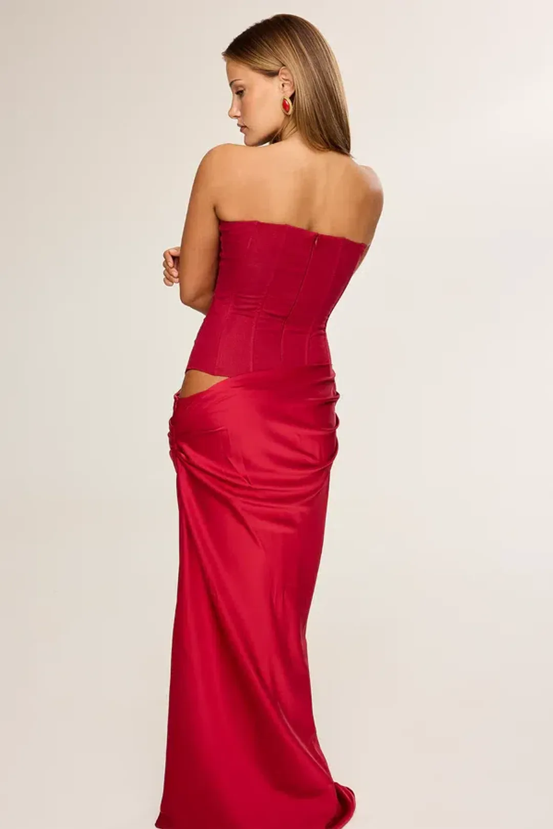 HNTR The Label Huxley Gown Wine Size M/AU 10 for rent on The Volte - main image