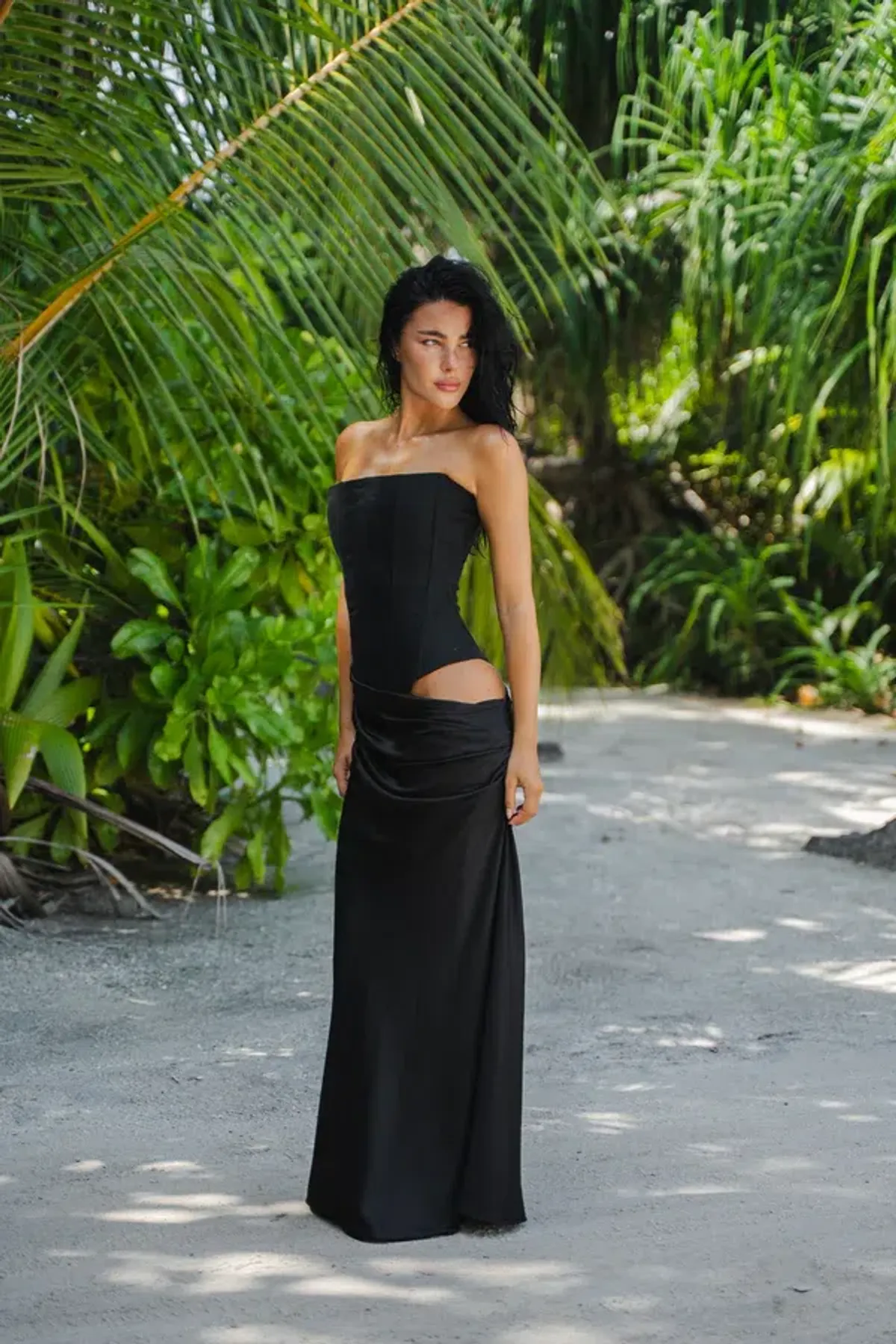 HNTR The Label Huxley Gown Black Size S/AU 8 - Image 2