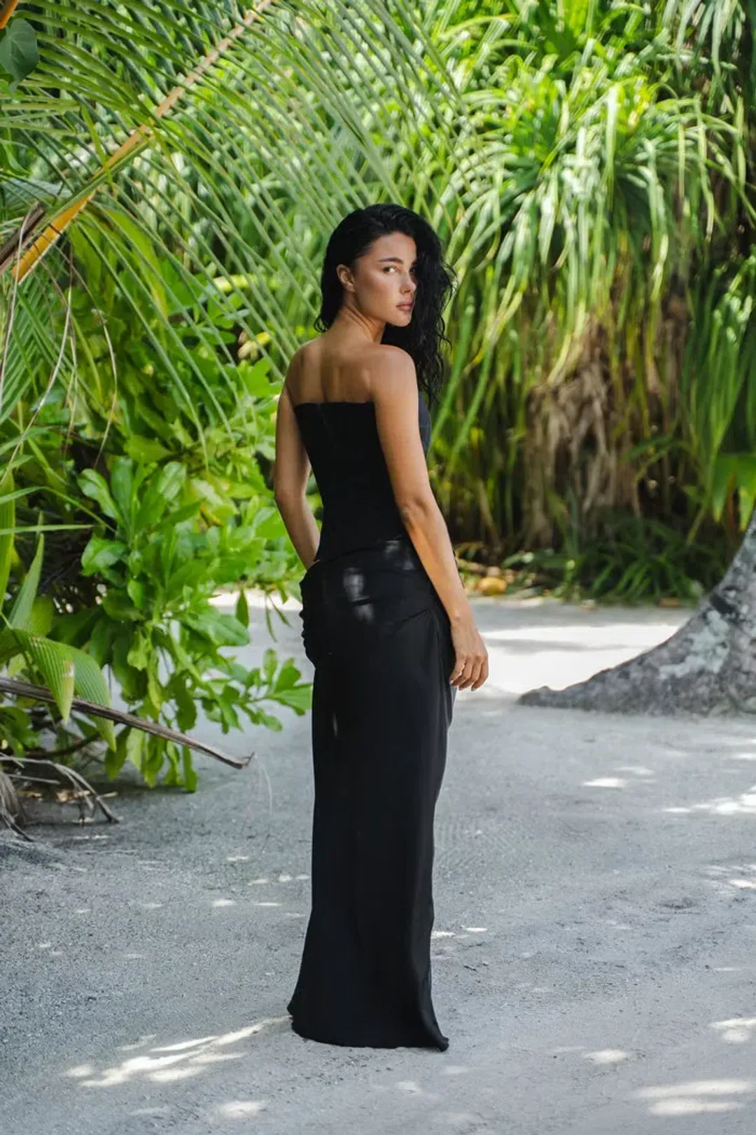 HNTR The Label Huxley Maxi Gown Black Size M / AU 10 for rent on The Volte - main image