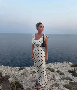 Design by Si Luna Midi Dress Black/White Print Size M/L / AU 10/12 for rent on The Volte - image 1