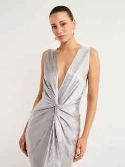 One Fell Swoop Gaia Dress Maxi Silver Size AU 10 for rent on The Volte - image 2