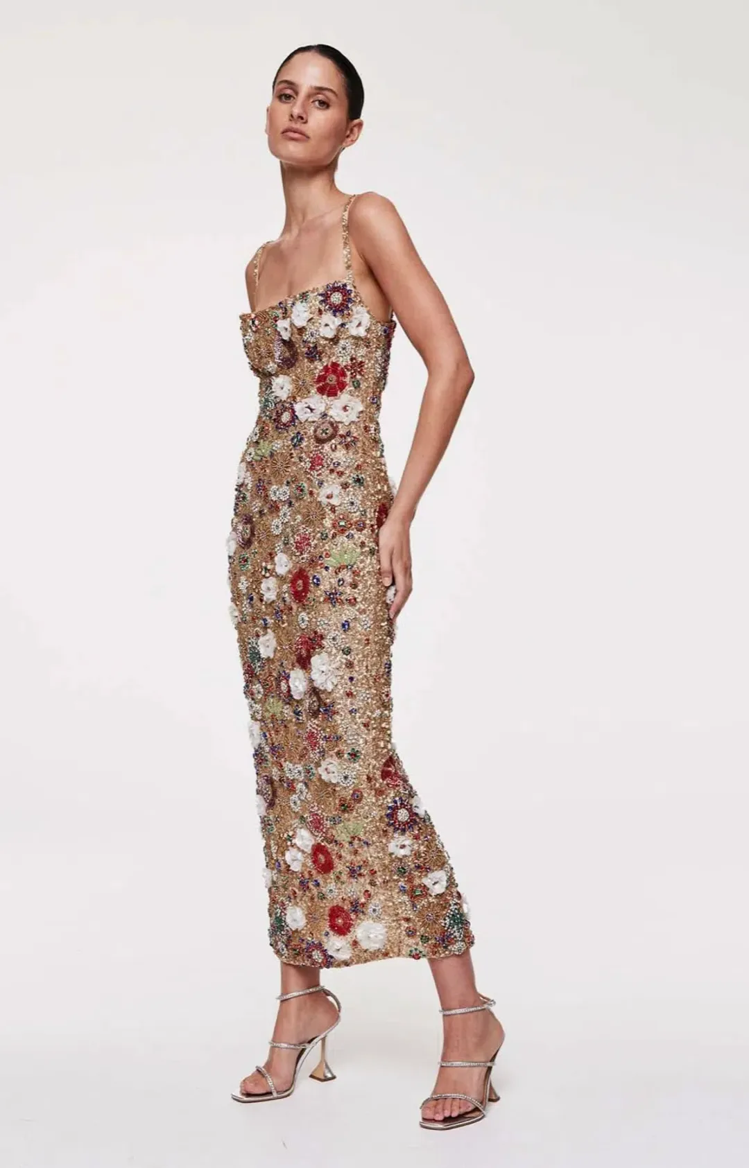 RACHEL GILBERT FRANCESCA GOWN DRESS GOLD SIZE 1 AU 8 for rent on The Volte - main image