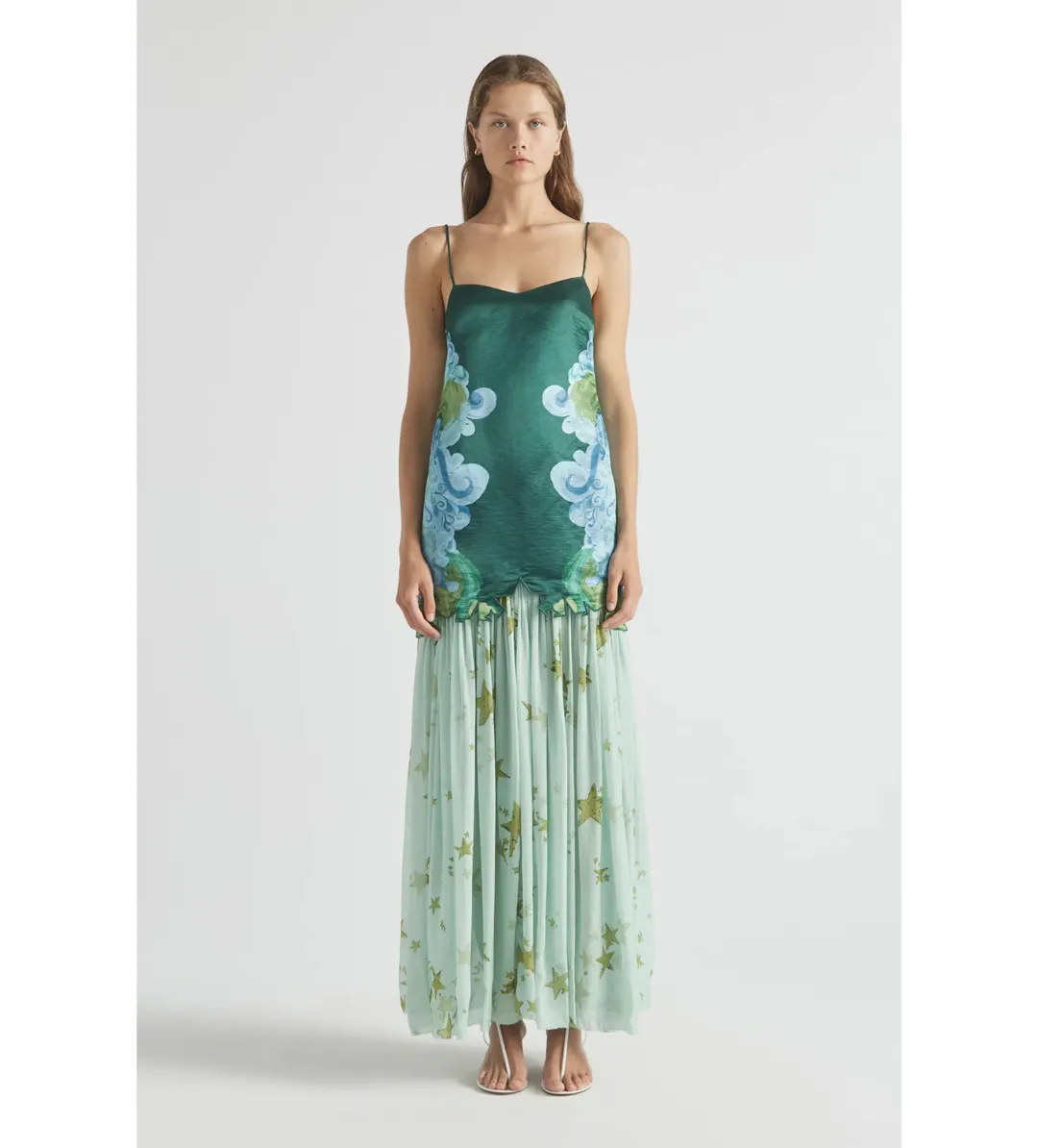 Antipodean Runaway Star Drop Waist Gown Maxi Dress in Emerald Size AU 12 for rent on The Volte - main image