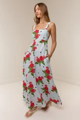 Palm Noosa Belle Maxi Dress Sky Garden Blue Size 8 for rent on The Volte - image 3
