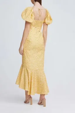 Significant Other Jacinta Midi Dress Champagne Pansy Size XS / AU 6 for rent on The Volte - image 2