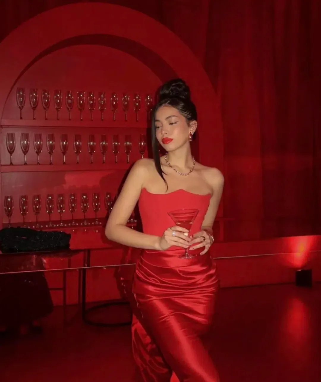 House of CB Persephone Maxi Dress Red Size M/AU 10 for rent on The Volte - main image